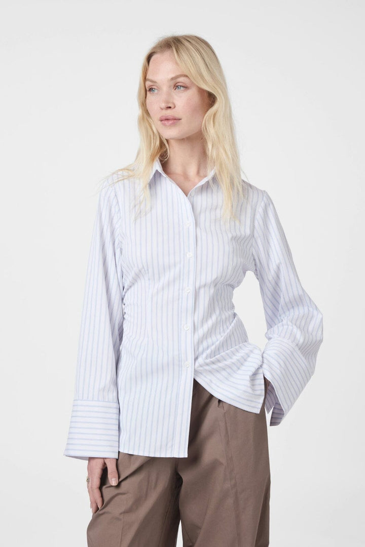 Neo Noir - Caroli Slim Stripe Shirt 166220 - 120 - White