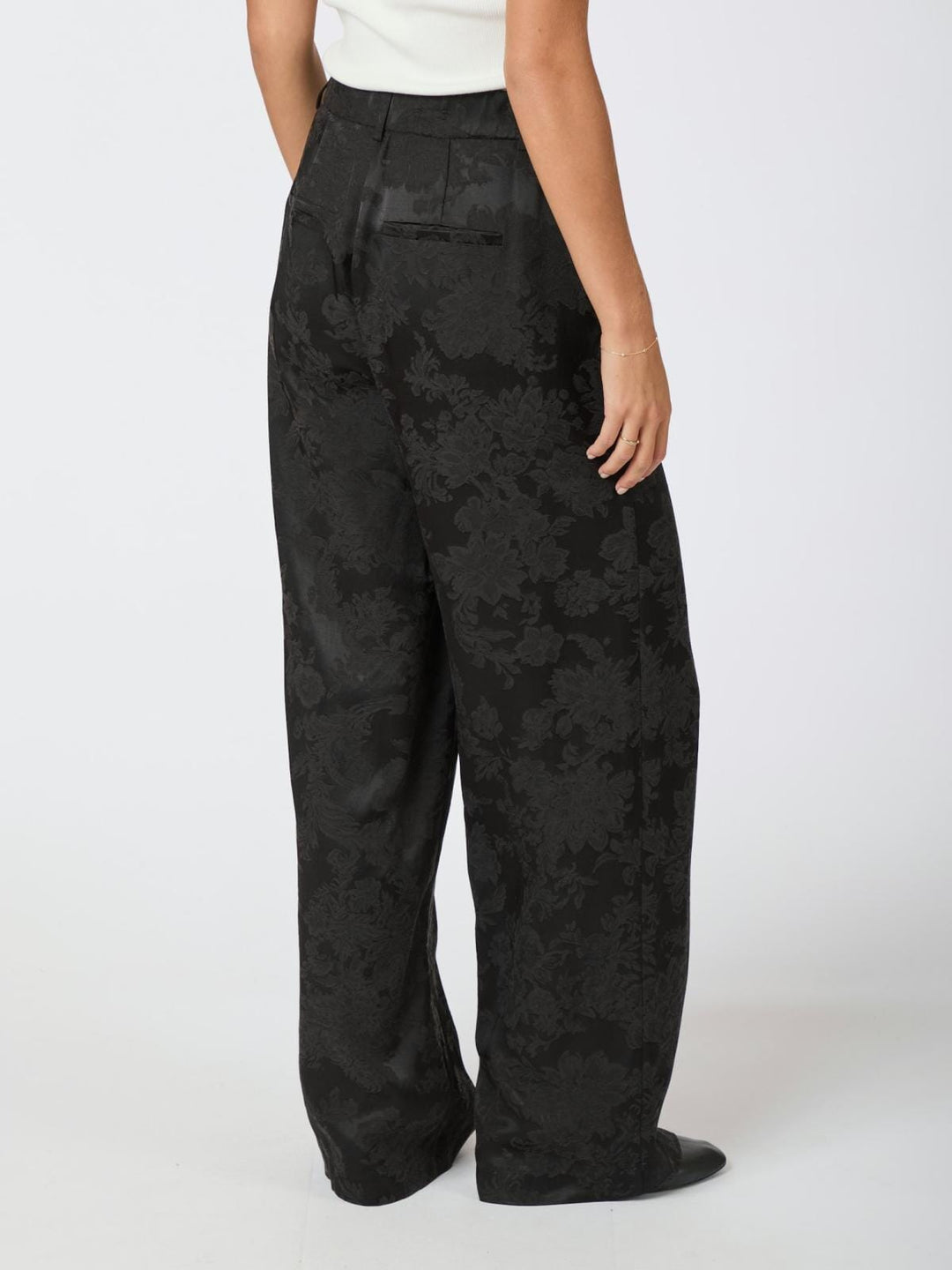 Neo Noir - Emmett Jacquard Pants - Black Bukser