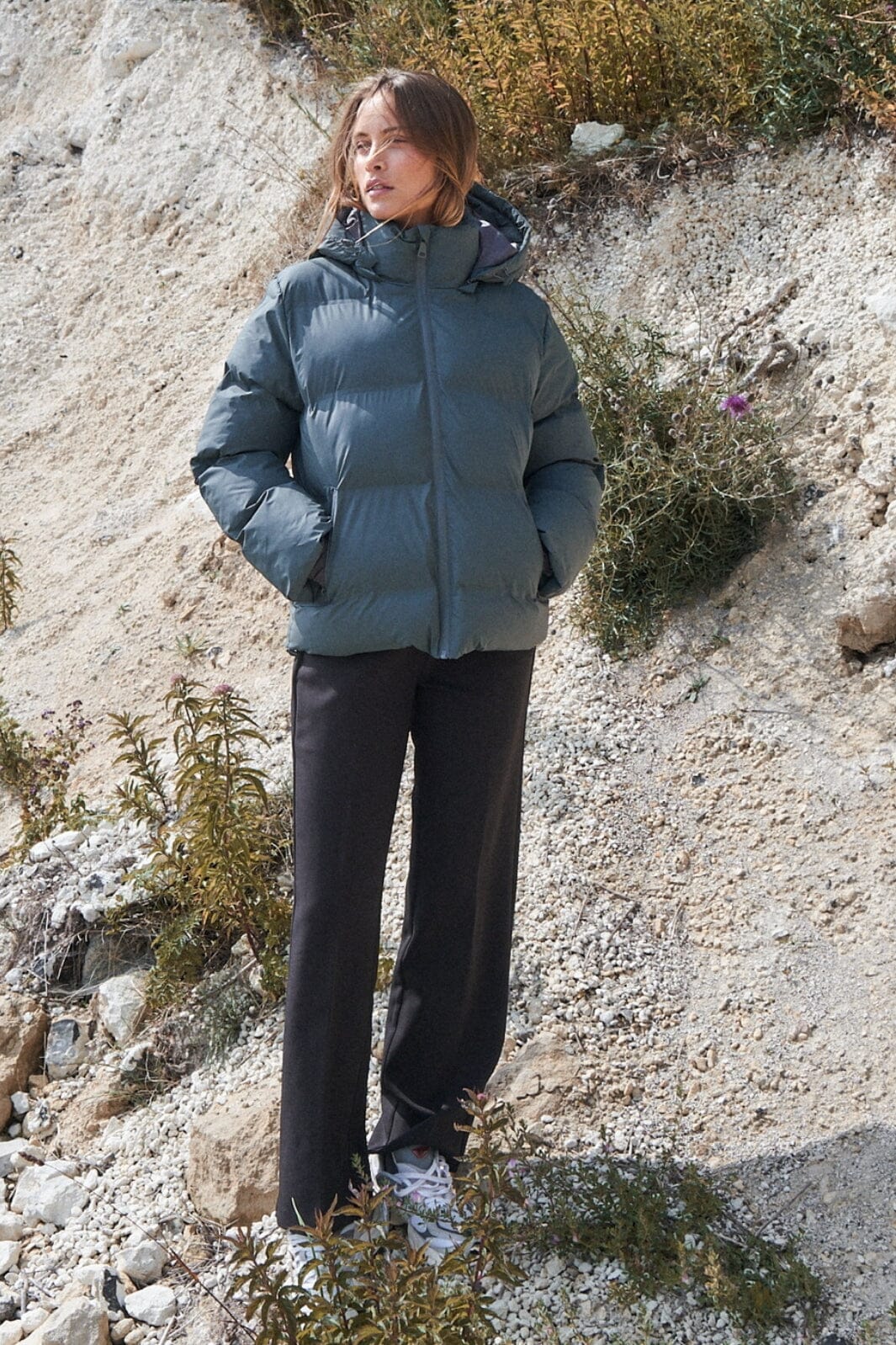 Neo Noir - Fox C Puffer Jacket - Smoke Green Jakker