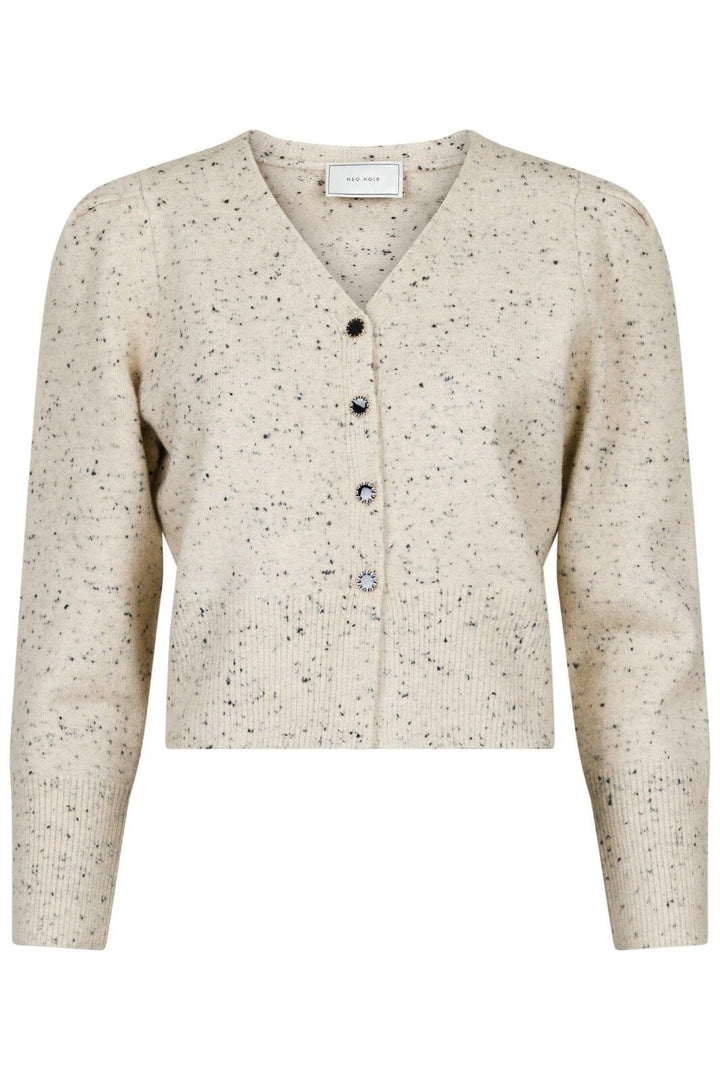 Neo Noir - Hunter Multi Knit Cardigan - Beige Melange Cardigans