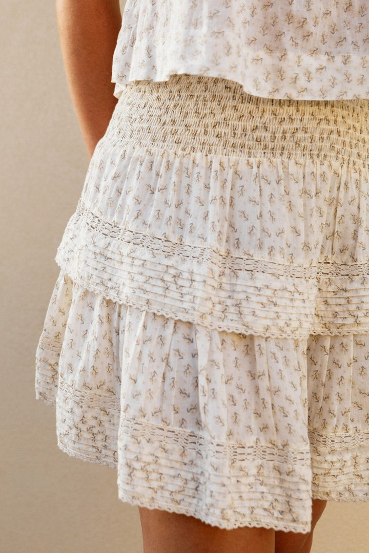 Neo Noir - Jayla Basic Blossom Top - Creme Toppe
