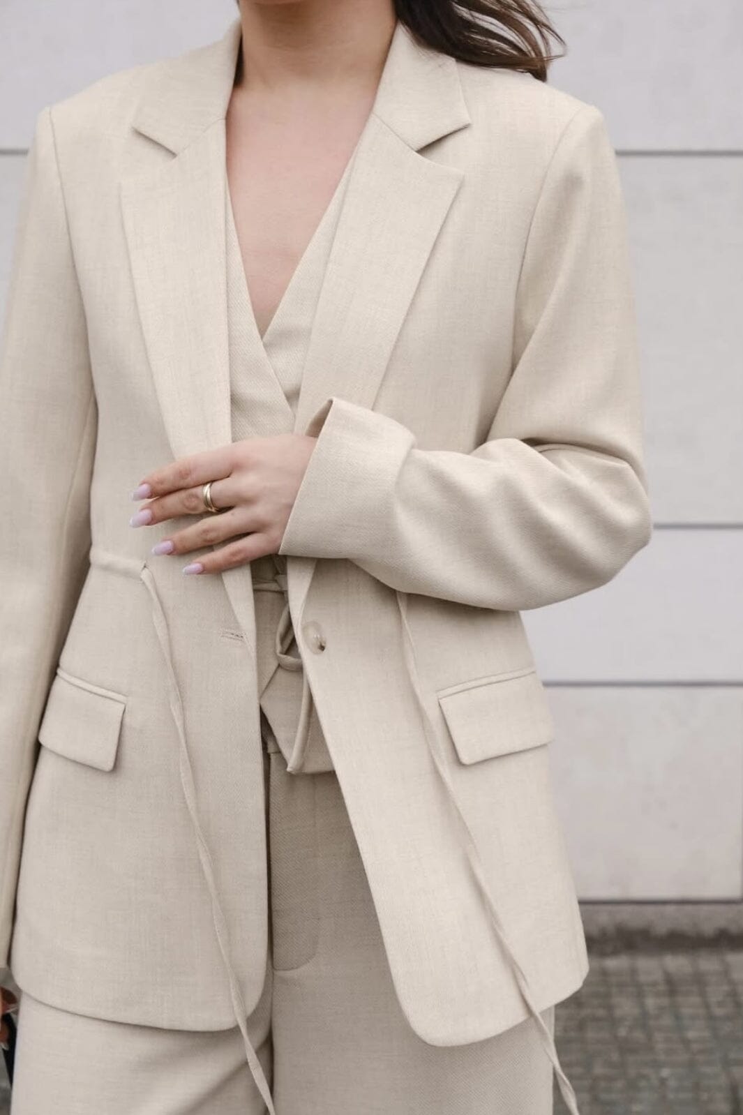 Neo Noir - Jemmie Melange Blazer 165068 - 976 - Beige Melange Blazere