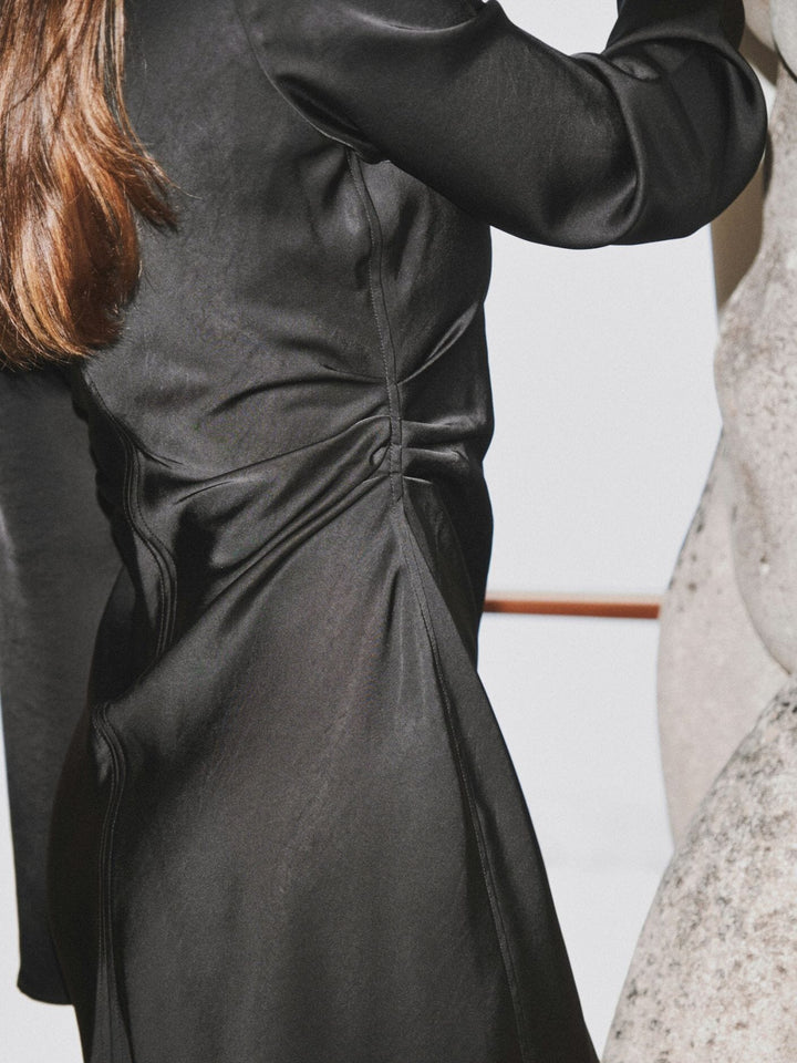 Neo Noir - Jumari Heavy Sateen Dress 166937 - 100 - Black Kjoler