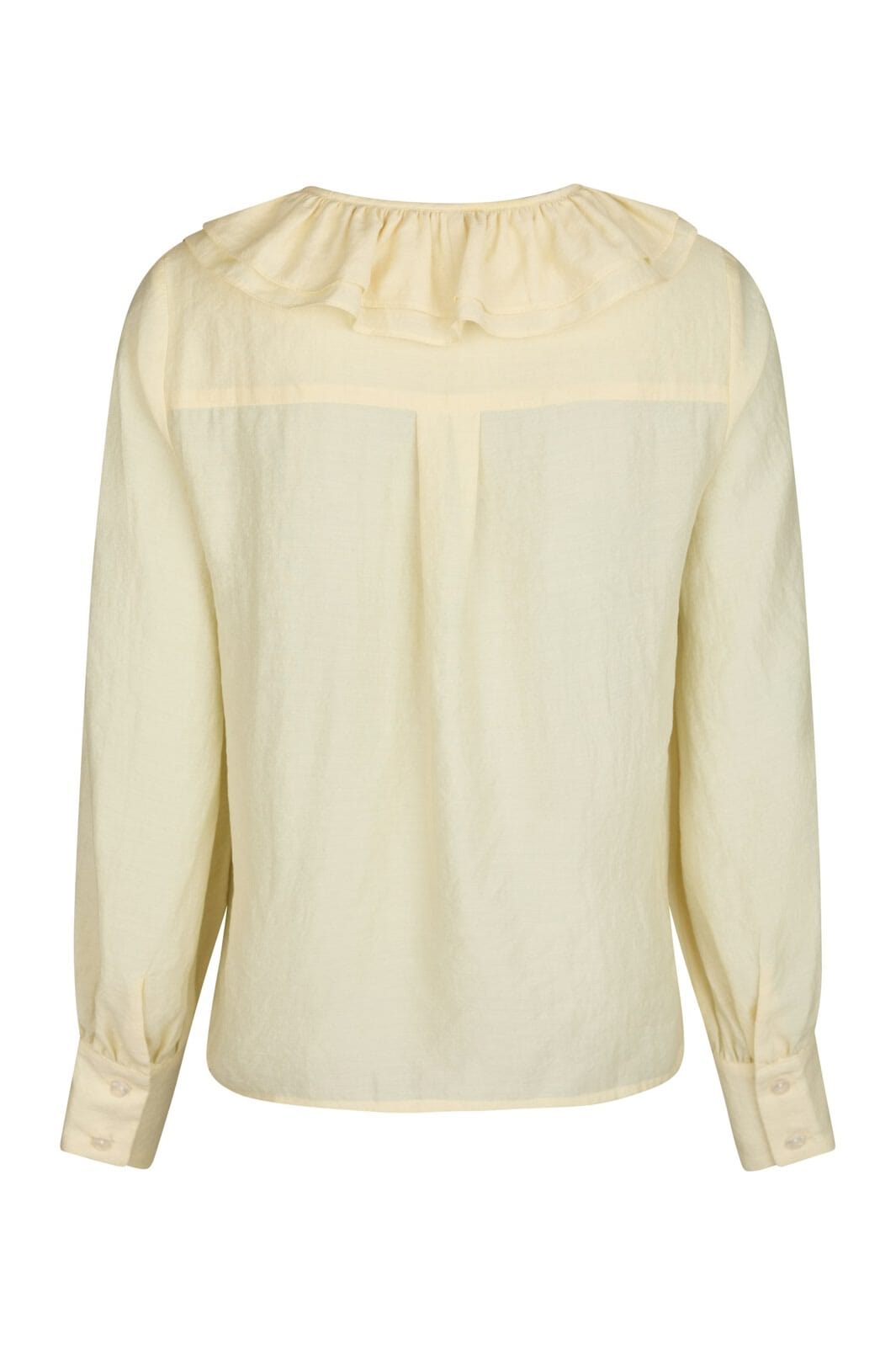 Neo Noir - Katarina Crepe Ruffle Blouse 166497 - 191 - Light Yellow