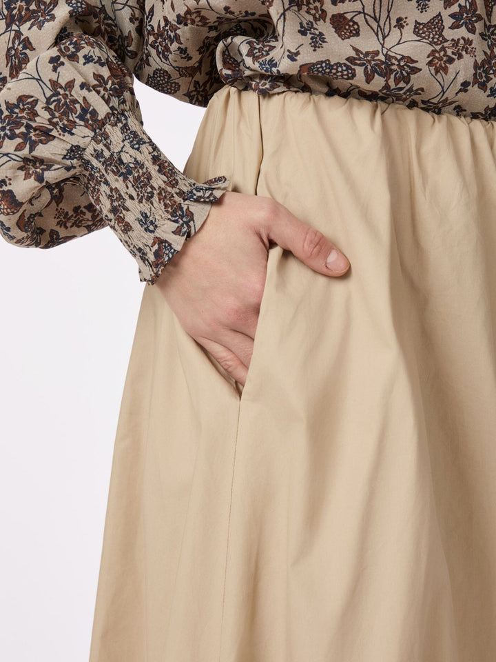 Neo Noir - Ober Long Balloon Skirt 163694 - 213 - Sand Nederdele