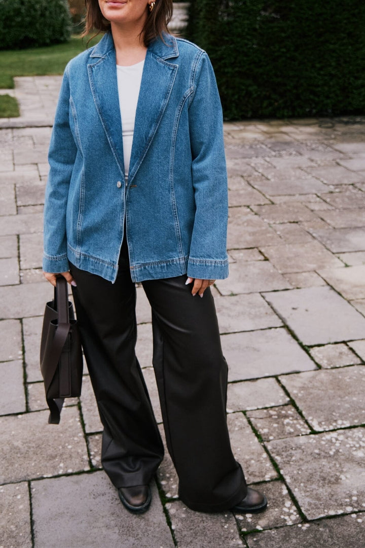 Neo Noir - Pinur Faux Leather Pants 164609 - 100 - Black Bukser