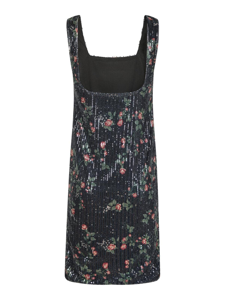 Neo Noir - Ririn Flower Sequins Dress - Black Kjoler