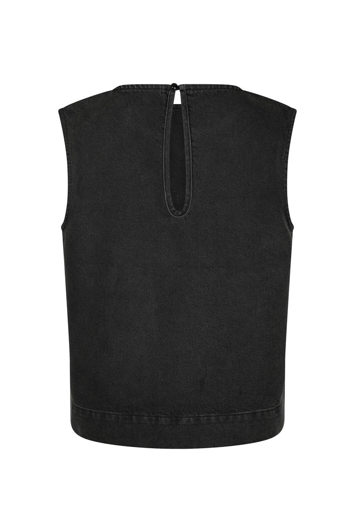 Neo Noir - Rissa Bedazzled Denim Top 164461 - 100 - Black