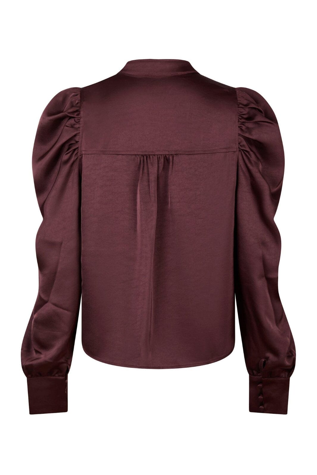 Neo Noir - Rosslyn Heavy Sateen Blouse 163769 - Burgundy Bluser