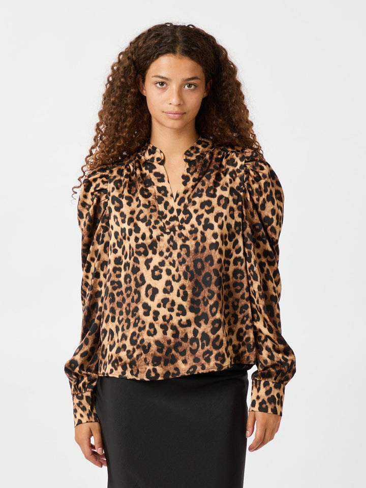 Neo Noir - Rosslyn Leo Blouse - Leopard Skjorter