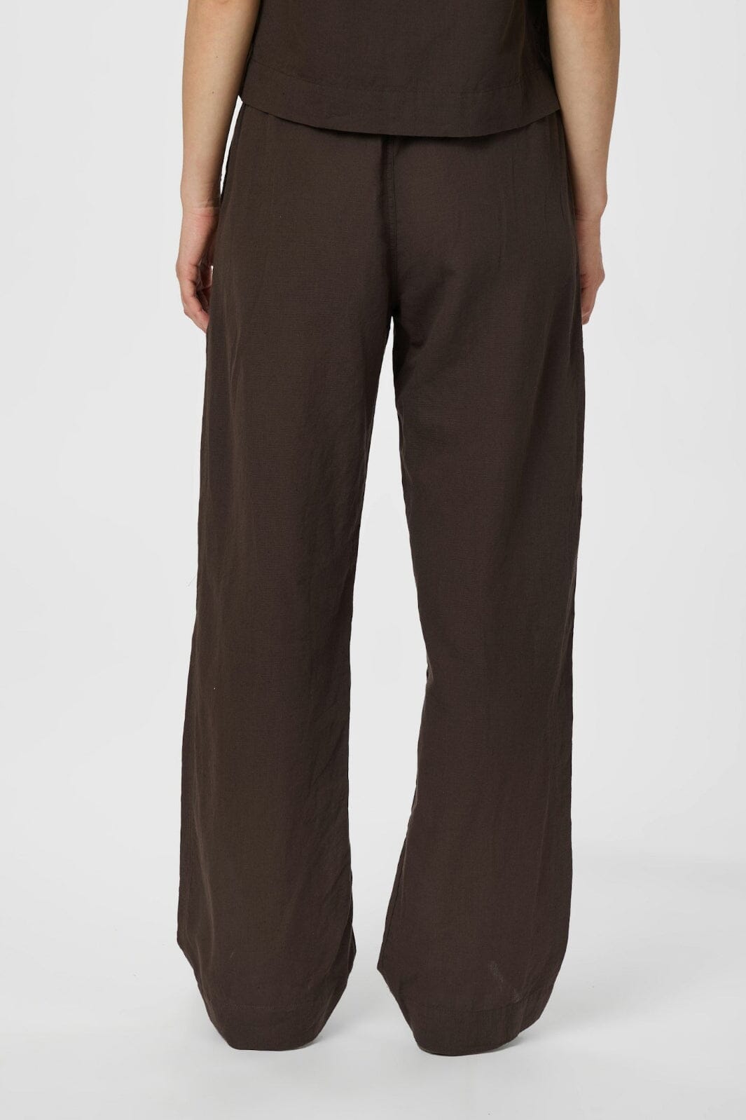 Neo Noir - Sonar Linen Pants 158949 - 676 - Dark Brown