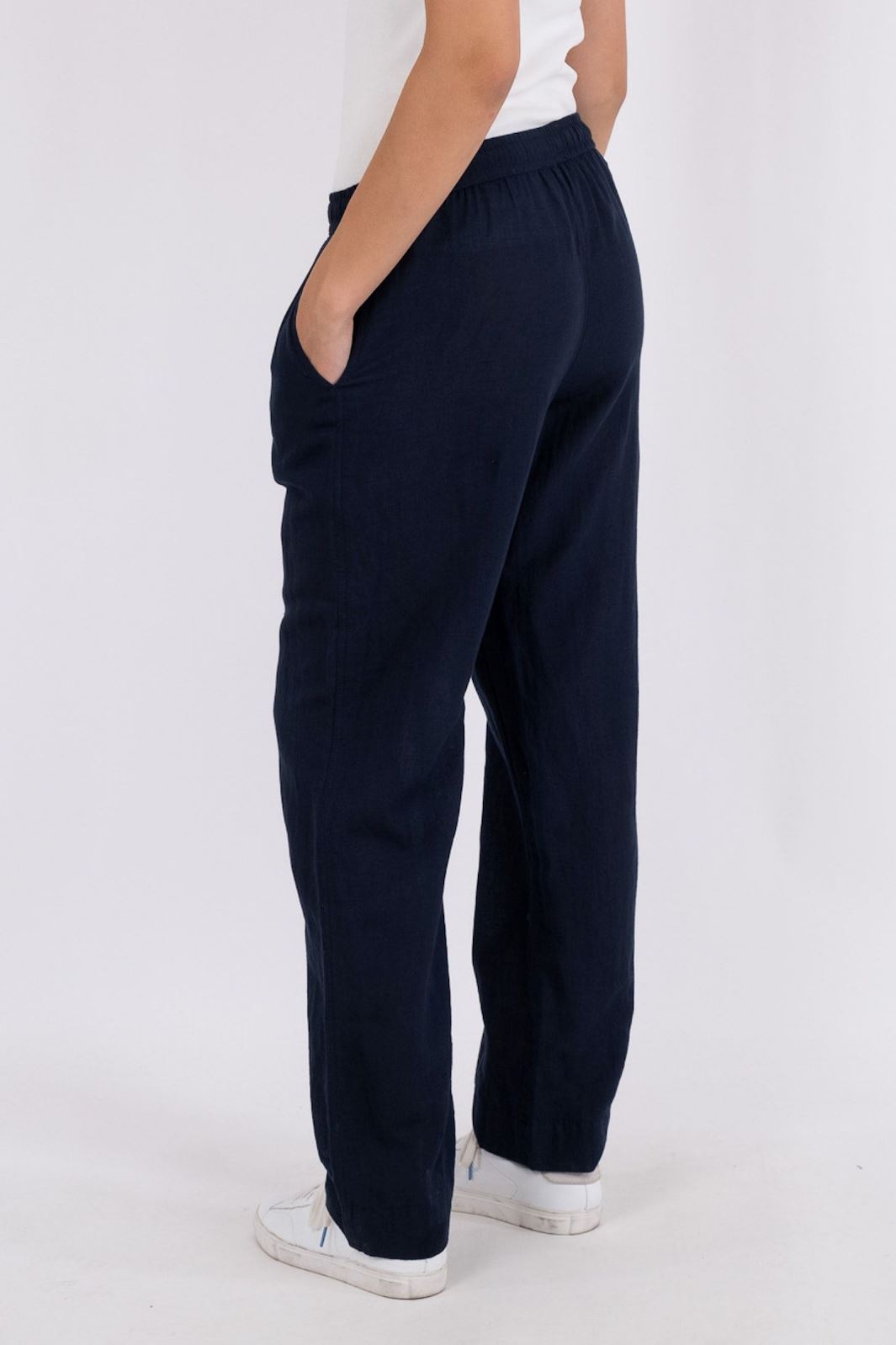 Neo Noir - Sonar Linen Pants - Navy
