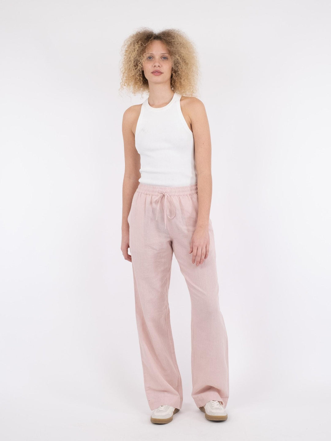 Neo Noir - Sonar Linen Pants - Rose Smoke Bukser