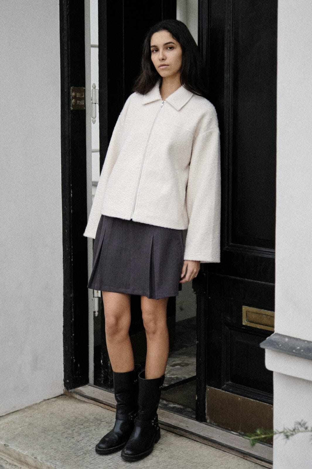 Neo Noir - Summa Structure Skirt 164586 - 104 - Dark Grey Nederdele