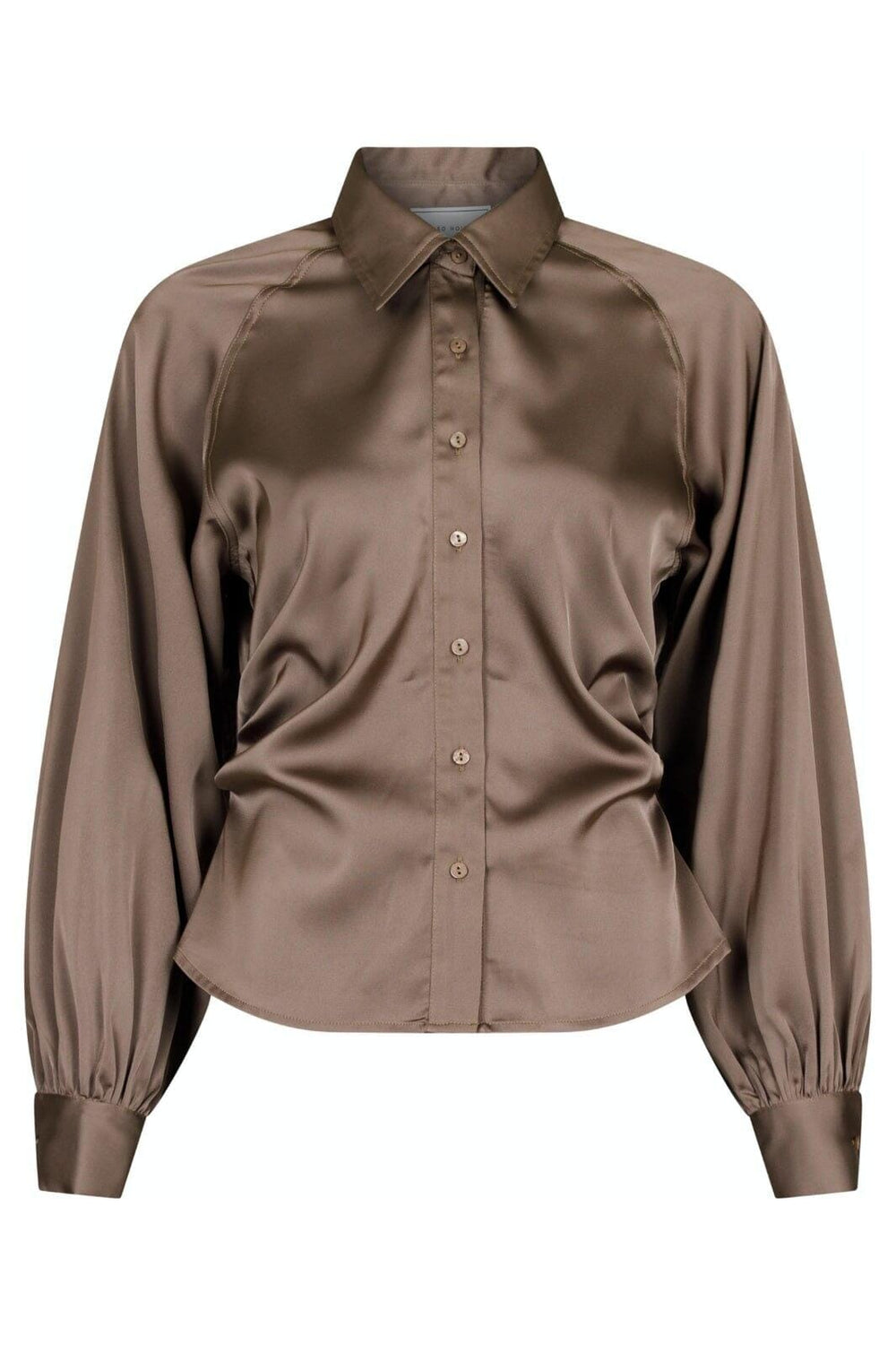 Neo Noir - Susannah Sateen Shirt - Khaki Skjorter
