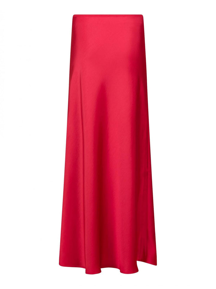 Neo Noir - Vicky Heavy Sateen Skirt - Red Nederdele