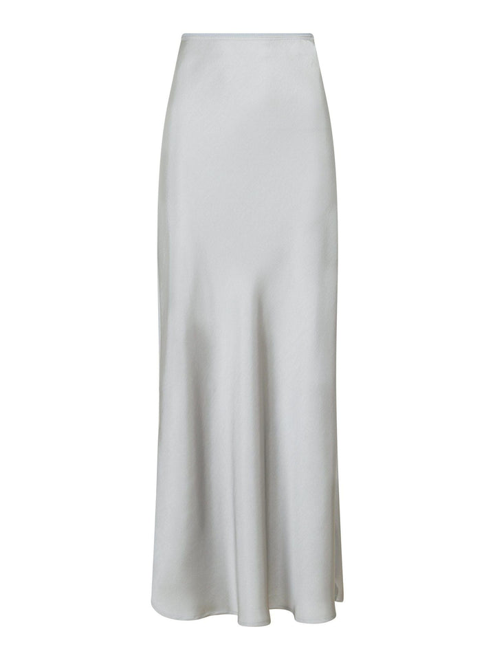 Neo Noir - Vicky Heavy Sateen Skirt - Silver Nederdele