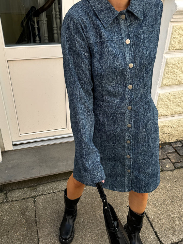 Noella - Benita Ls Dress - 1050 Blue Snow Wash