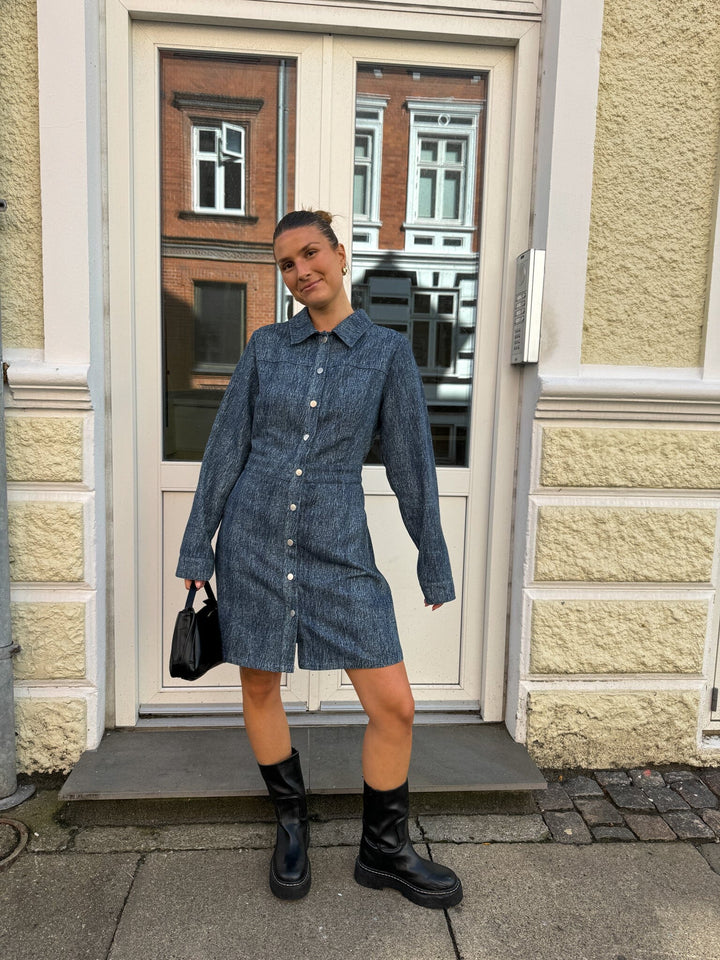 Noella - Benita Ls Dress - 1050 Blue Snow Wash