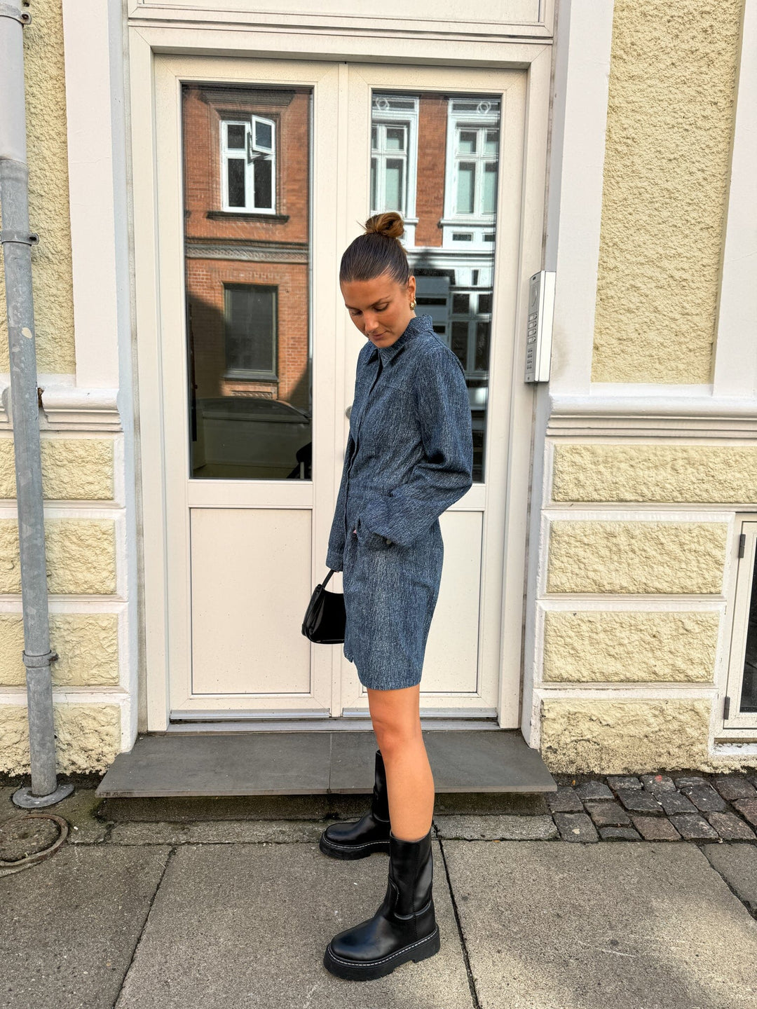 Noella - Benita Ls Dress - 1050 Blue Snow Wash