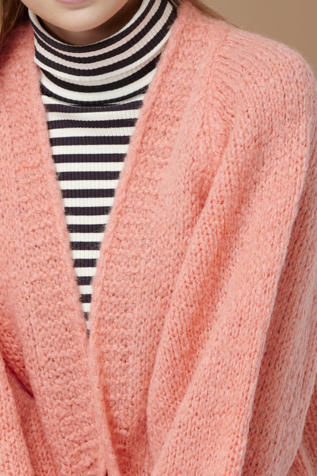 Noella - Fora Knit Cardigan - Peach Cardigans