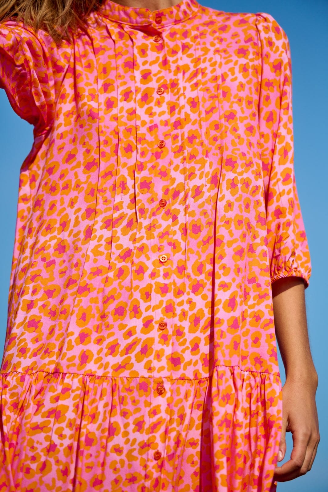 Noella - Imogene sh. Dress - Orange Mix Kjoler