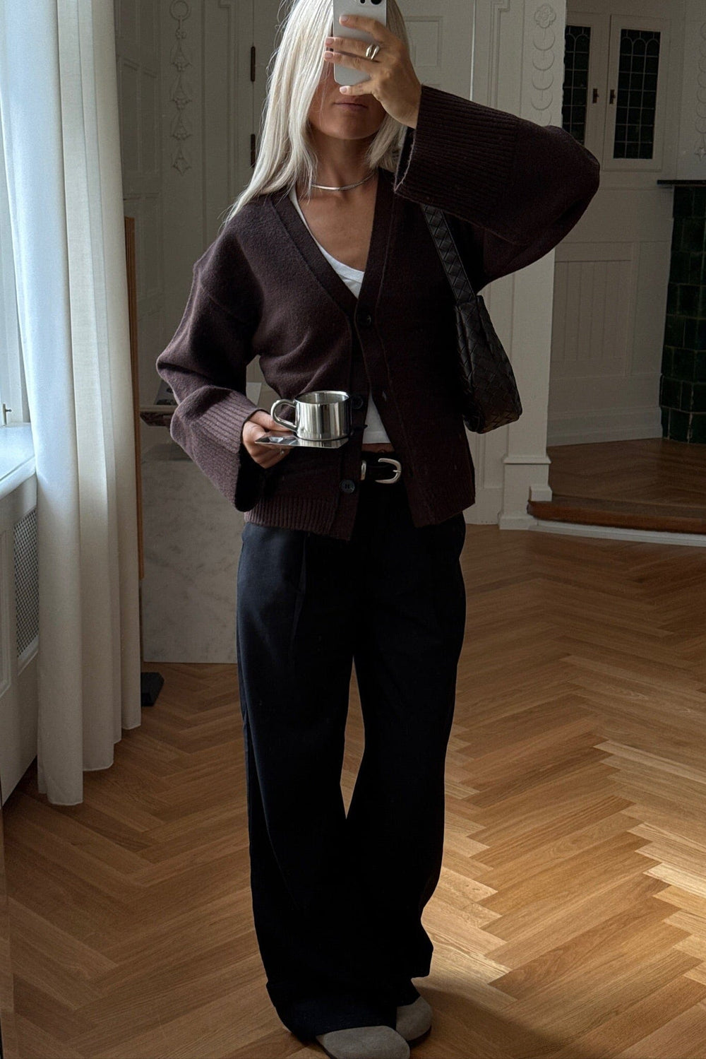 Noella - Lenyx Knit 13770001 - 674 - Chocolate Strikbluser