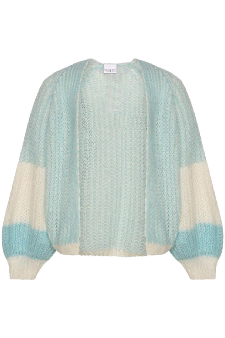 Noella - Liana Knit Cardigan - White/Lilac Blue Cardigans