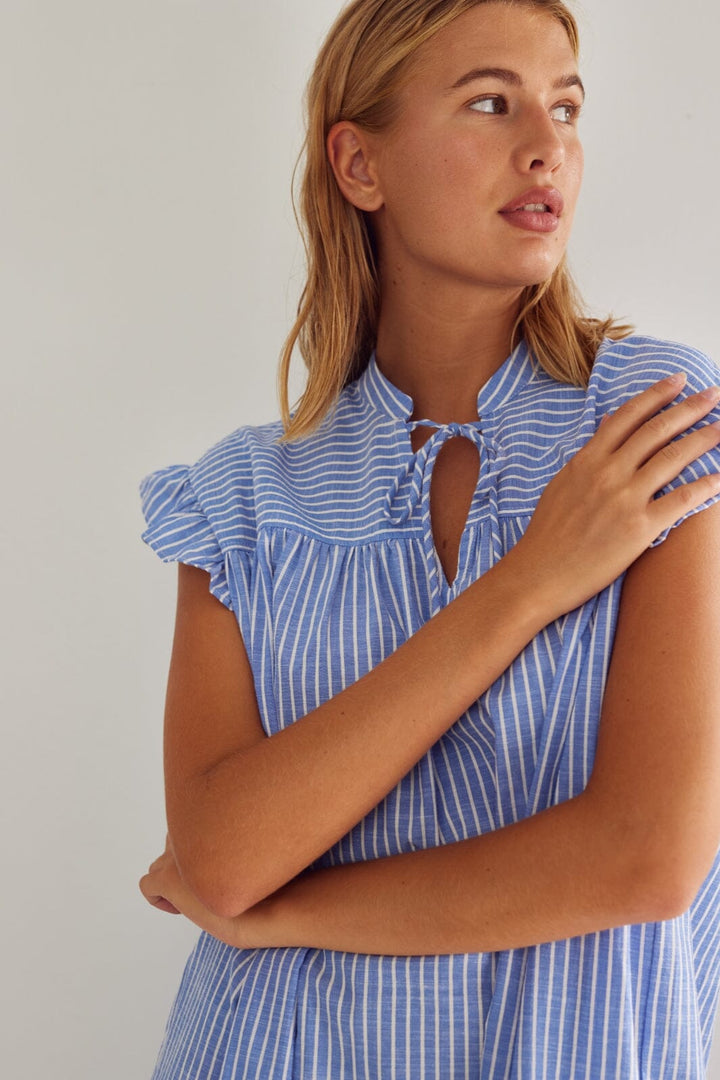 Noella - Linnea Dress 13470003 - 117 - Blue Stripe Kjoler