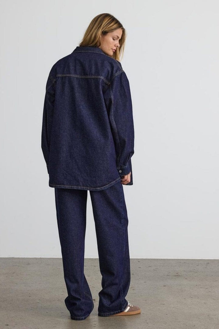 Noisy May - Nmalva L/S Denim Shacket Az386Db - 4532250 Dark Blue Denim
