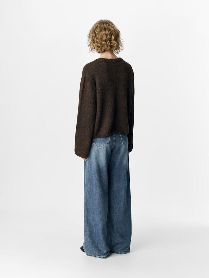 Object - Objsaggia Re L/S Knit Cardigan - 4872680 Seal Brown Melange Cardigans