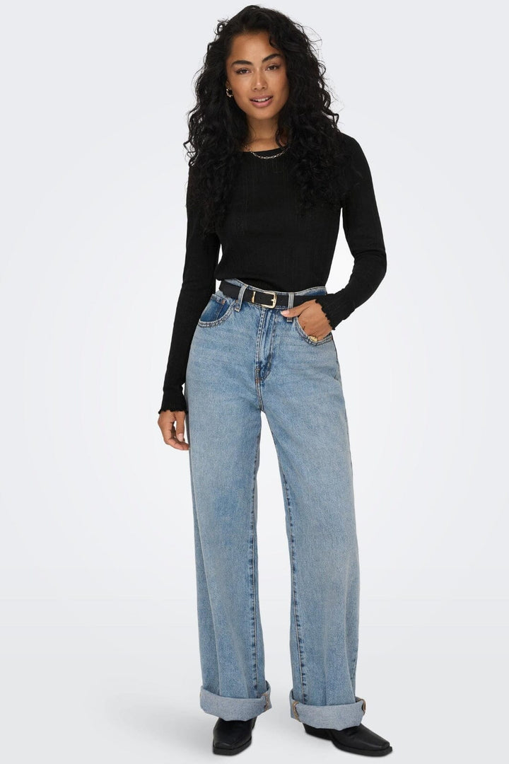 Only - Onlcarlotta L/S Top - 4210751 Black Bluser