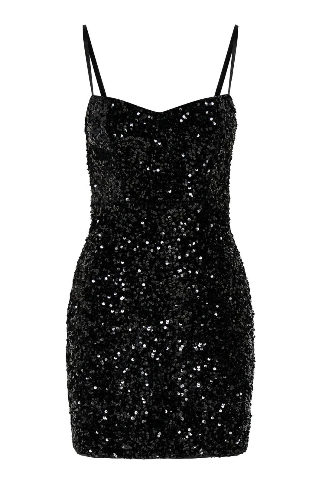 Only - Onlconfidence S/L Sequins Tube Dress - 4877654 Black Black Sequins Kjoler