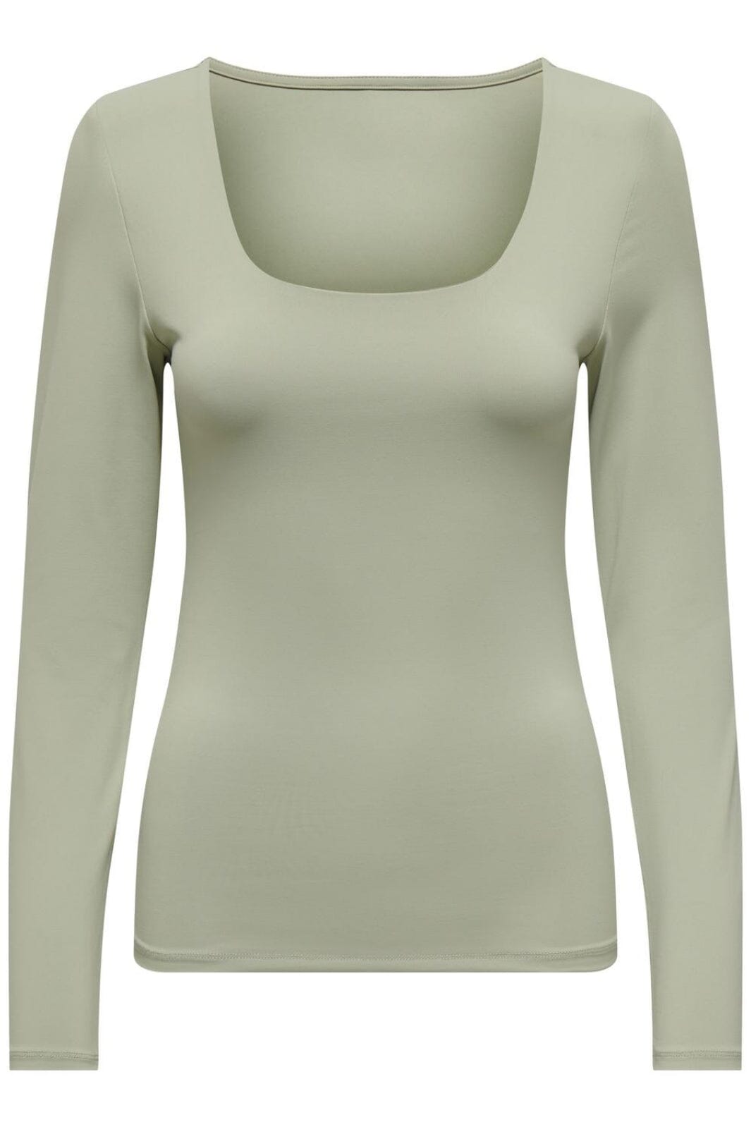 Only - Onlea L/S 2-Way Deep Neck Top - 4597726 Desert Sage