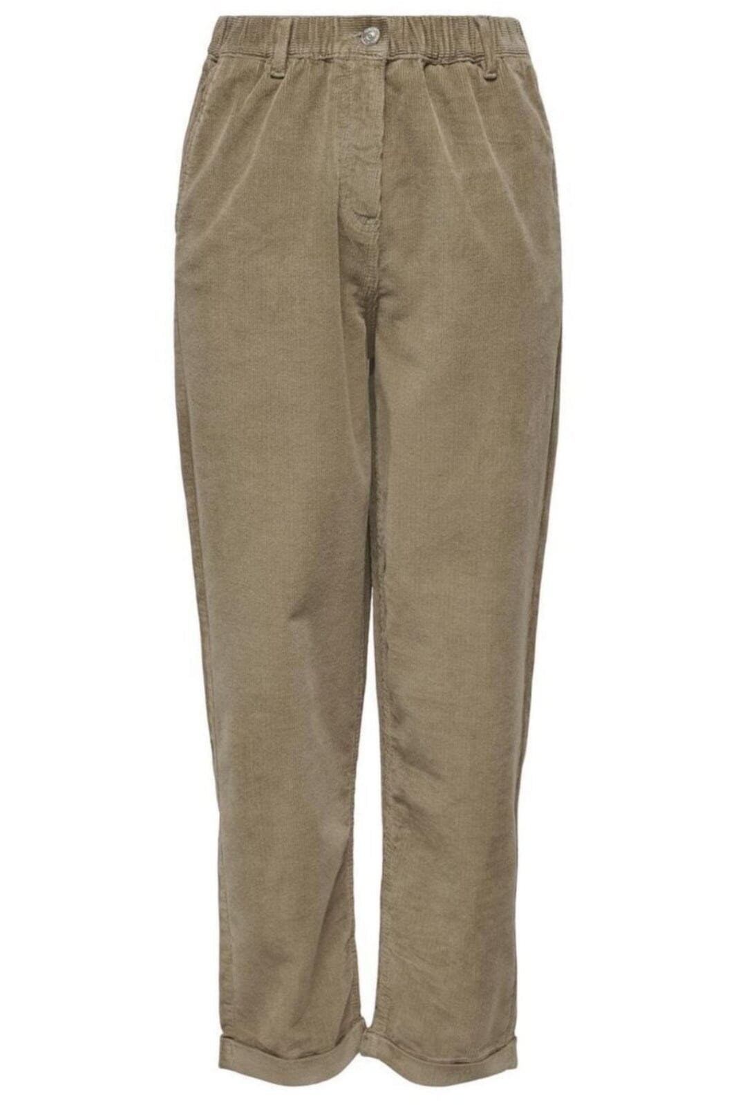 Only - Onlflora Ela Cord Carrot Pant - 4337288 Weathered Teak Bukser
