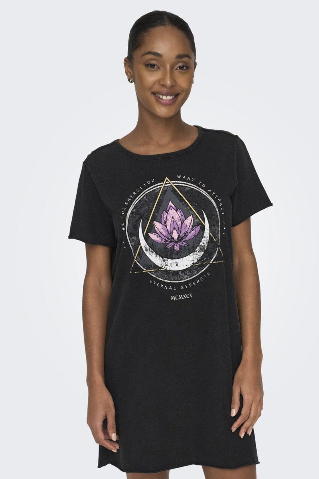 Only - Onllucy Life Dress S/S - 3923458 Black Lotus