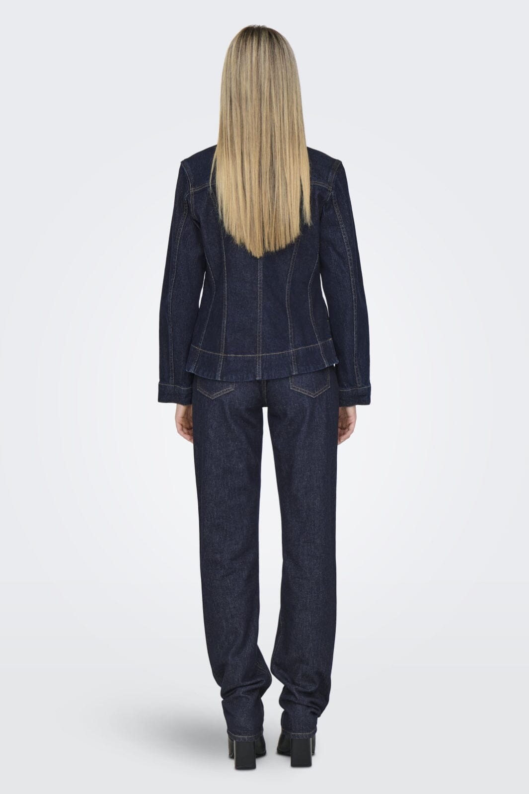 Only - Onlmadison Ls Shaped Jacket Mae - 4657628 Dark Blue Denim Jakker