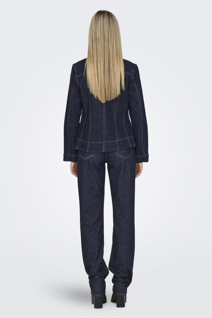 Only - Onlmadison Ls Shaped Jacket Mae - 4657628 Dark Blue Denim Jakker