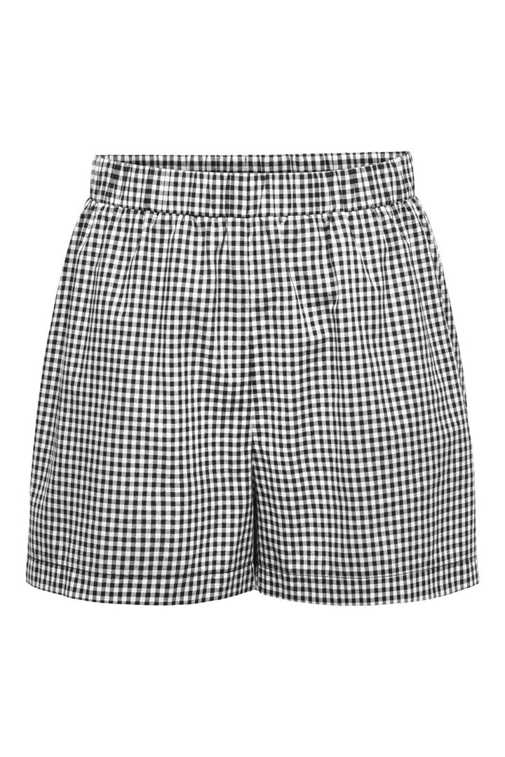 Only - Onlmaye Check Shorts - 4955610 Black White