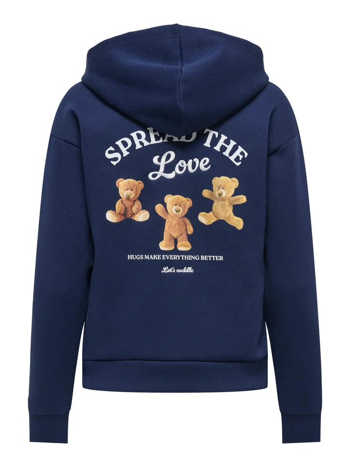 Only - Onlricky L/S Hood Box Swt - 4924855 Naval Academy Love + Naval Academy Sateen Strings Sweatshirts
