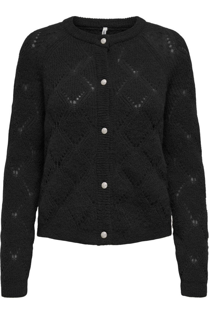 Only - Onlsusia Life Ls Structu Cardigan Cc Knt - 4852975 Black Cardigans