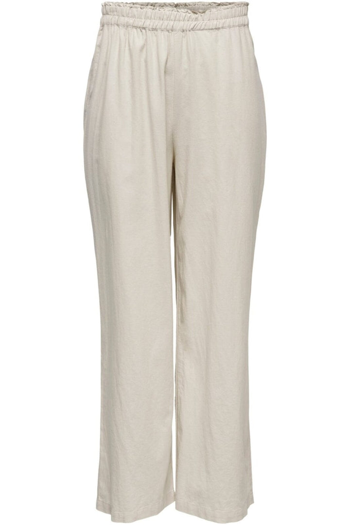 Only - Onltokyo Linen Blend Pant - 3996929 Moonbeam