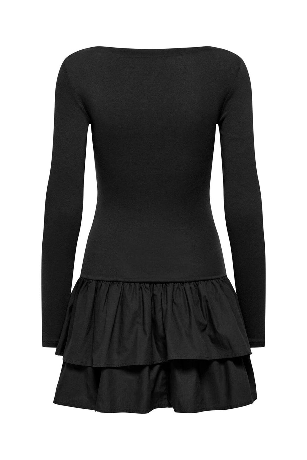 Only - Onlvega L/S Boatneck Mix Dress Box - 4978821 Black Black Woven Bottom