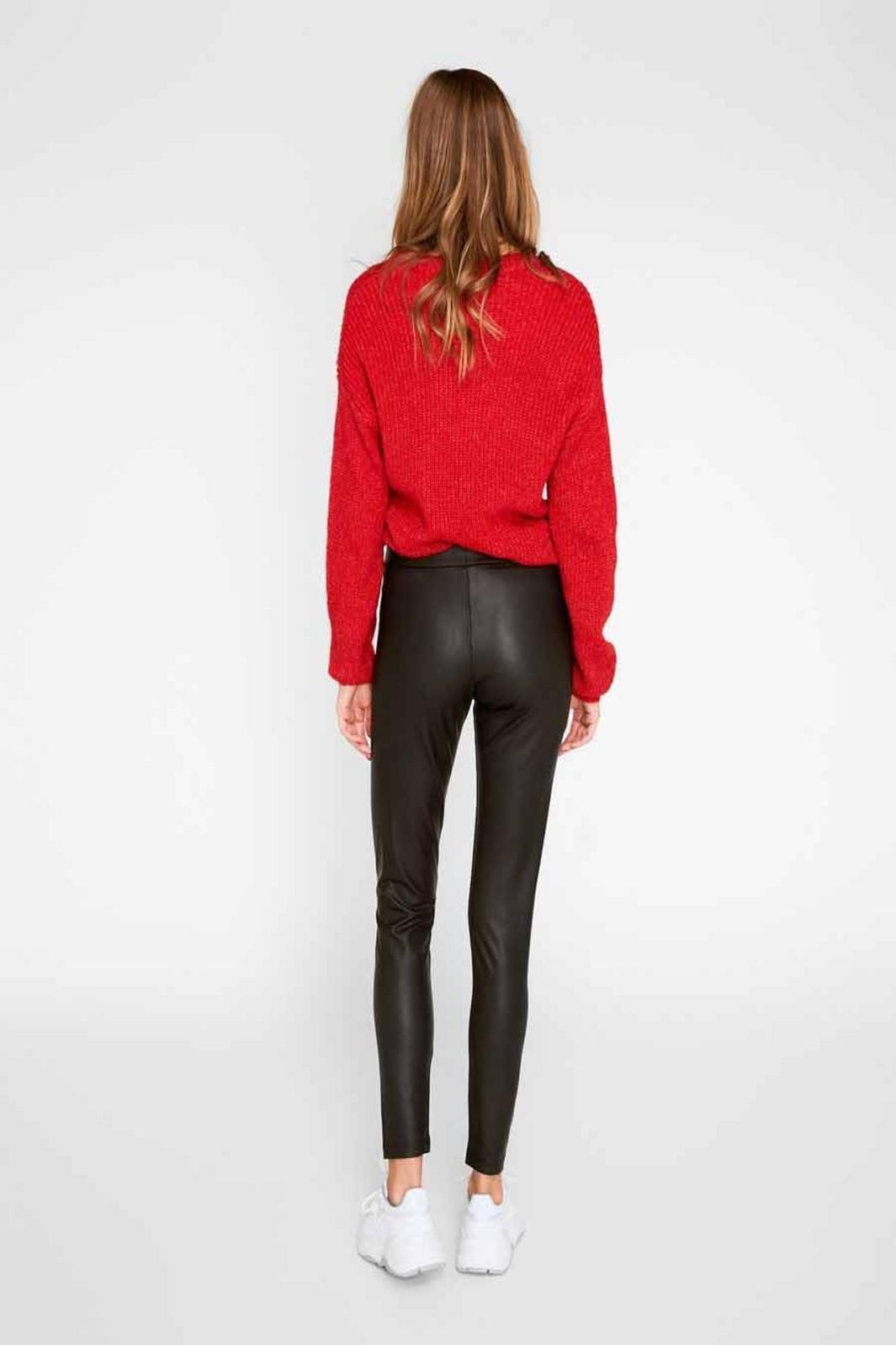 PIECES - New Shiny Leggings - Black Leggings