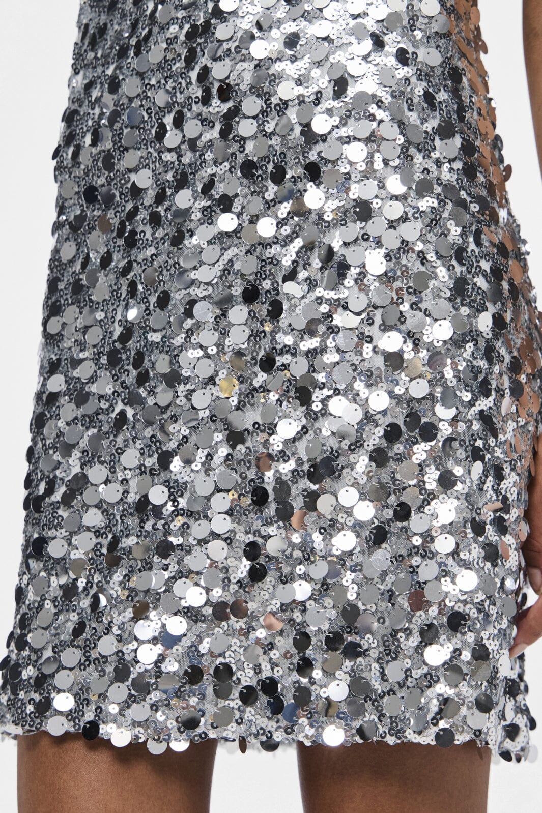 Pieces - Pcdisco Mini Strap Dress Kca 17155269 - 4670407 - Silver Sequins
