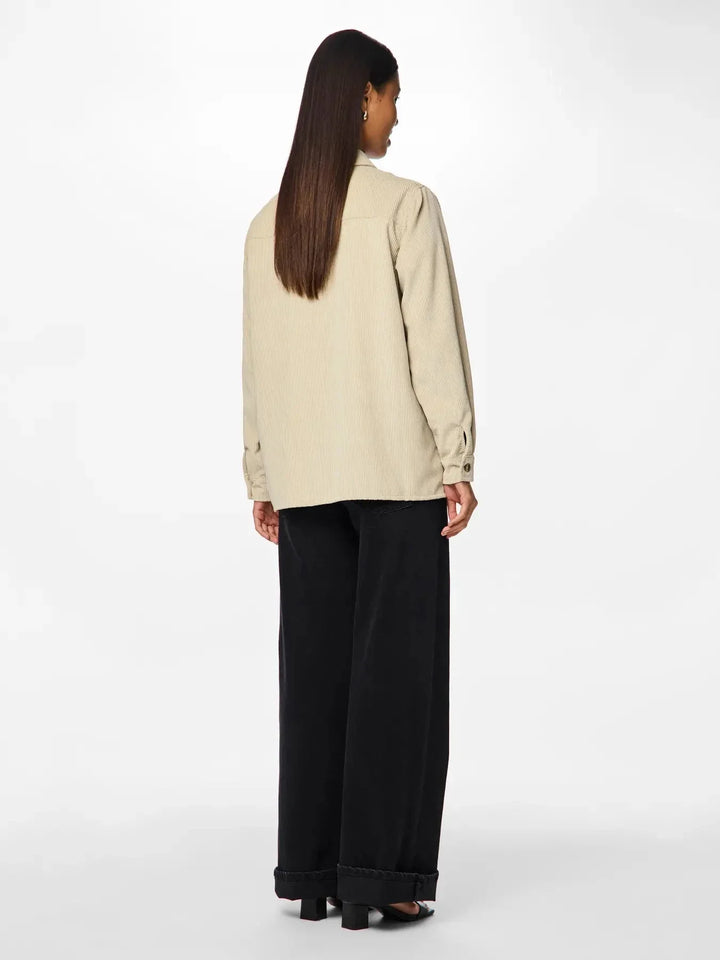 Pieces - Pceffi Ls Shirt - 3407992 White Pepper Skjorter