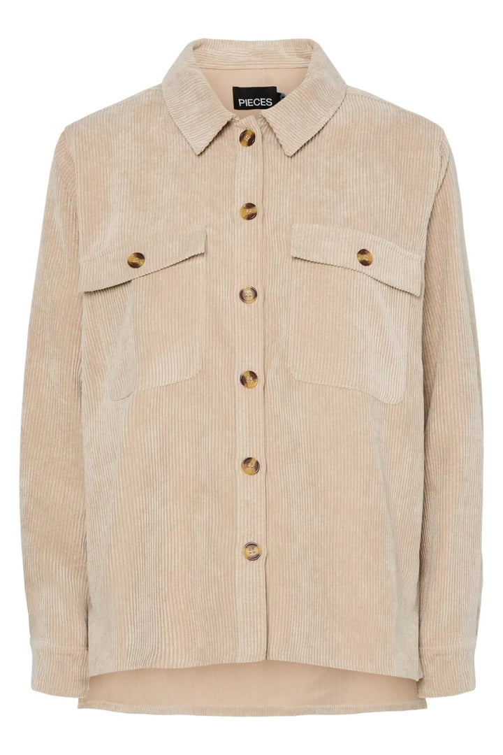 Pieces - Pceffi Ls Shirt - 3407992 White Pepper Skjorter