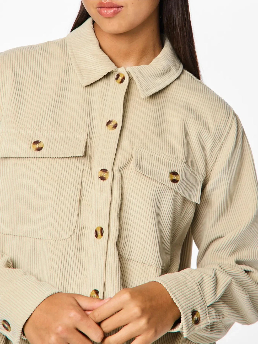 Pieces - Pceffi Ls Shirt - 3407992 White Pepper Skjorter