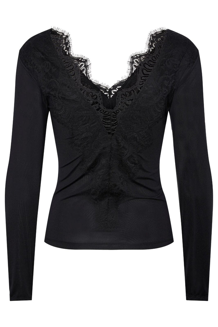 Pieces - Pcilu Ls Top - 4332361 Black Bluser