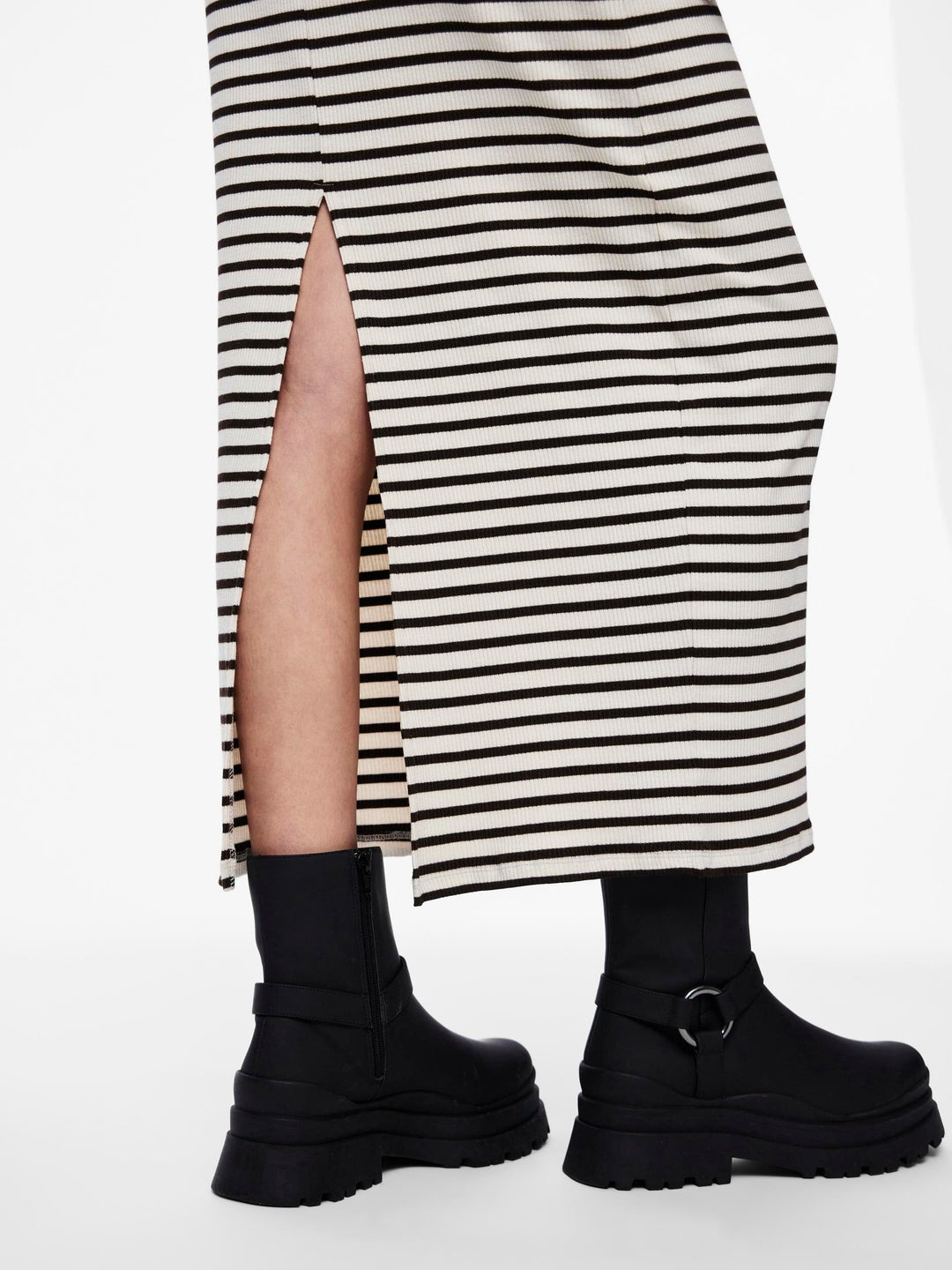 Pieces - Pcjuna Ankle Skirt - 4586441 Cloud Dancer Brown Nederdele